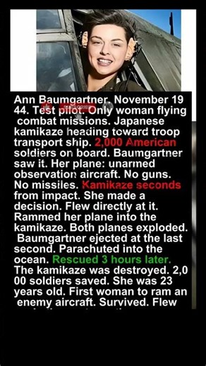 Ann Baumgartner: The Trailblazing Test Pilot Who Made Aviation History#shorts
