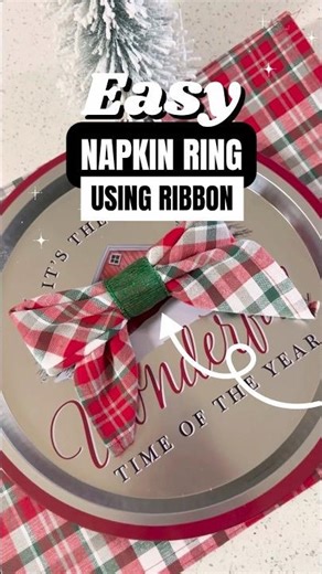 Easy DIY Holiday Napkin Rings Using Ribbon ✨🎀