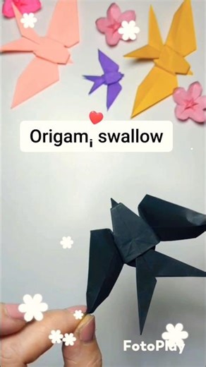 Origami tutorial#Swallow#stepbystep#spring#peace#fly#diy