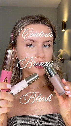 contour, bronzer & blush tutorial for beginners!! #contour #bronzer #blush #makeuptutorial #shorts