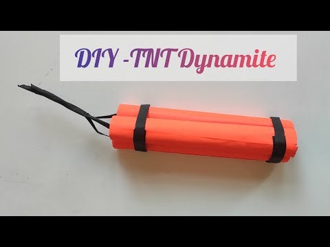 How to make a paper Dynamite 🧨 TNT bomb - DIY origami paper fun craft
