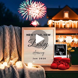 Video Baby Announcement | Digital Pregnancy Reveal Template | New Years Baby Announcement | Editable Social Media Reveal Grandparents Reveal - Etsy