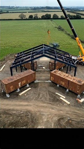 Incredible Container House Build | 4 Containers in X Shape + Central Home (Time lapse)