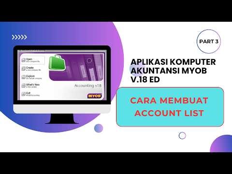 CARA MEMBUAT ACCOUNT LIST PADA APLIKASI MYOB V.18 ED #myob #myobaccounting #accountingsoftware