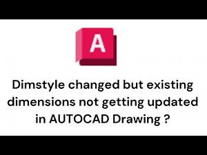DIMSTYLE changed but existing dimensions not getting updated in autocad.#autocad