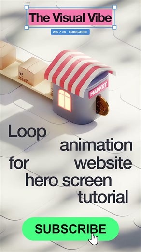 Loop Animation for Website Hero Screen #blender #tutorial #webdesign #animation #beginners #motion