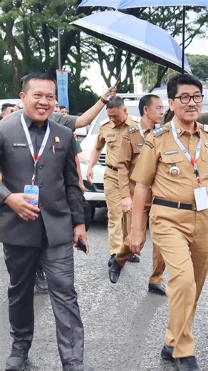 Bupati dan wakil bupati beserta forkopimda kabupaten lampung utara menghadiri rakornas bwrsama presiden prabowo, di Sentul Internasional Conven center