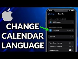 How To Change iPhone Calendar Language