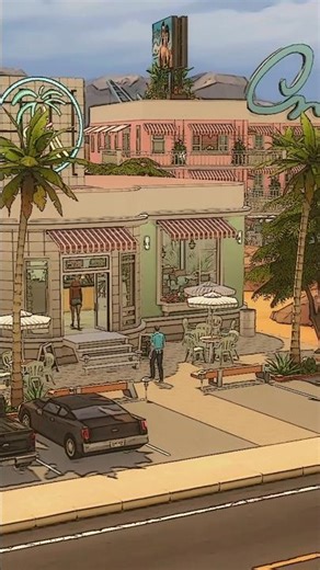 ✨Oasis Springs in cartoon style! A tiny preview from Threads of Life V2 #sims4 #sims4save #sims4cc