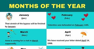 Months of the Year in English with Useful Rules and Examples • 7ESL