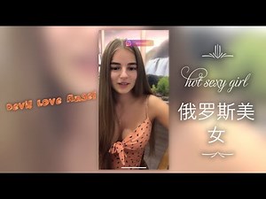 hot russian girl downblouse with low cut dress to show cleavage | bigo live| (2020-5-7) part 119