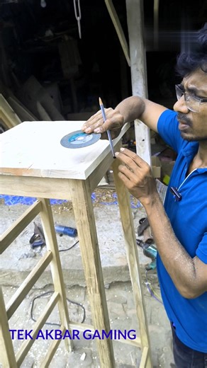 Very easy to make wooden stools The top had round 😱 Easy wood round catting with cattar #cattar #diy