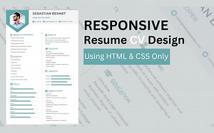 如何使用HTML和CSS构建个人简历响应式单页面