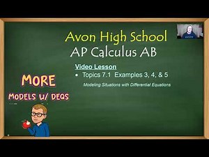Avon High School - AP Calculus AB - Topic 7.1 - Examples 3, 4, and 5