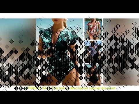 2024 Fashion Short Dress One-piece Swimsuit Zipper Swimsuit Sexy Bikini Women's Thickened Printed Sw