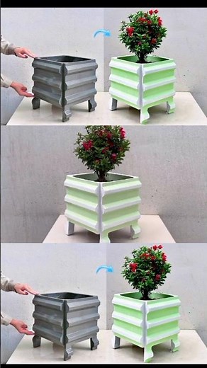 🌿 DIY Cement Flower Pot | Easy & Stylish Planter Tutorial 🏡