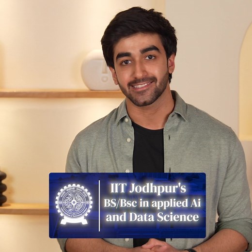 Kickstart your tech career with IIT Jodhpur, one of India's top institutions! • Globally recognized B.Sc/B.S in Applied AI & Data Science • No JEE requirement needed! • Master 100+ AI tools and get ready for the future What skills will you build next? Apply now! | BSc.IITJ | Facebook