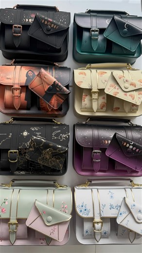 5.2K views · 6.7K reactions | The micro satchel collection & matching card wallet https://www.grafea.com/collections/micro-satchel-small-leather-bags. #cute #pastel #color #handbag | Grafea | Facebook