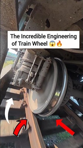 The Incredible Engineering of Train Wheels😱🔥 #railtrack #trainwheel #speed #motion #dynamic #physics