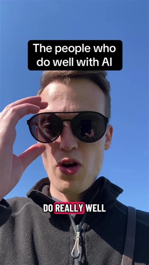 What separates the people who know how to use AI and are seen to be AI experts from the people who are completely clueless is literally just this: it's the ability to test and fail and try new tools and try different things with it until you find out the things it's really damn good at. Then you just leave this to yourself and you handle those bits because, as a human, you can do them quite well.