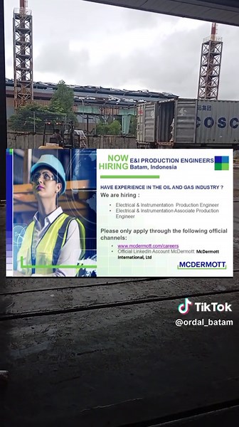 Lowongan Kerja Engineer di PT McDermott Batam