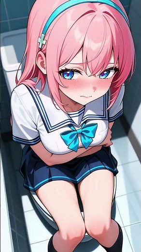 Anime girl diarrhea in toliet(5)