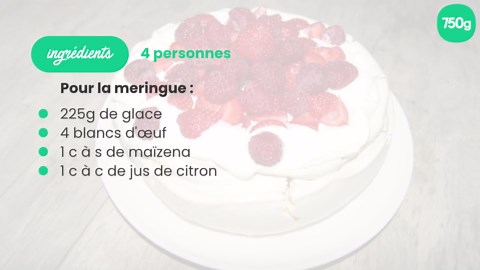 Recette Pavlova aux fruits rouges.... d'été ! - 750g.com