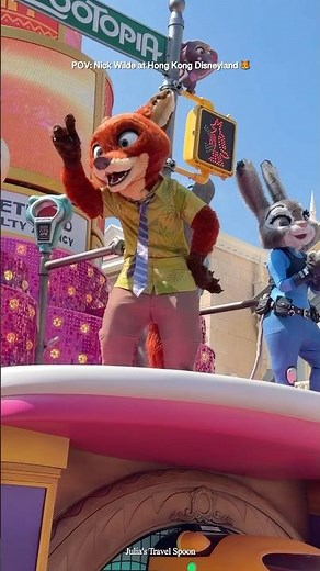POV: Nick Wilde Dancing at Hong Kong Disneyland 🦊 | Zootopia 🐰 | Disney Magic✨🪄
