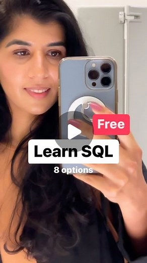 Sundas Khalid on Instagram: "Learn SQL for FREE: 8 options 📈 SQL in one of the must-know languages for all data roles including data scientist, data analyst and data engineer! Link to courses in bio: @sundaskhalidd How did you learn SQL? Follow @sundaskhalidd for data science, tech and career educational content✨ #sql #learntocode #datascience #dataanalyst #python #datascientist #dataengineer #dataanalyst"