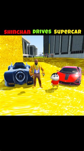 Shinchan Drives Franklin Supercar #shorts #viral #poor #rich #indianbikedriving3d