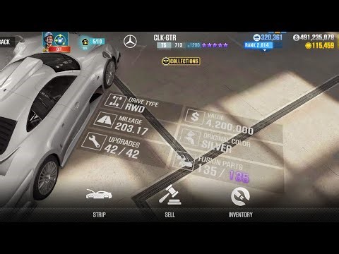 CSR2 | Tournaments | Day 3 |Mercedes-AMG CLK GTR | 1200EP Restriction |No.1 without removing fusions