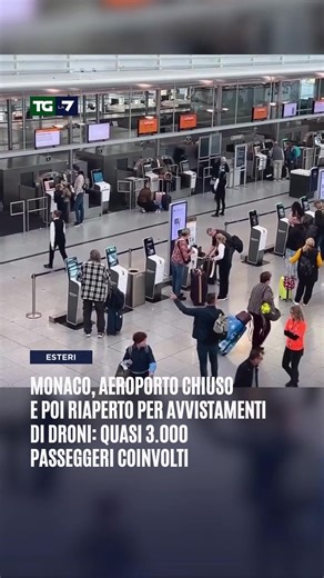 Monaco, aeroporto chiuso e poi riaperto per avvistamenti di droni: quasi 3.000 passeggeri coinvolti 👉 https://tg.la7.it/esteri/monaco-aeroporto-chiuso-aperto-droni-03-10-2025-245282 | Tg La7