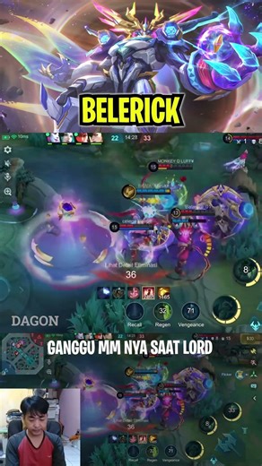 BELERICK - GANGGU MM NYA SAAT LORD #mobilelegends #masdagz #belerick #belerickgameplay