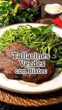 Tallarines Verdes con Bistec 🍝🌿 RECETA PERUANA 🇵🇪 #Receta #TallarinesVerdes #Peru ❤ Sazón y Corazón