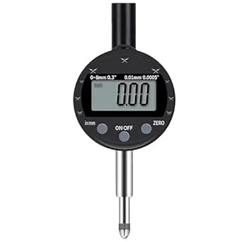 Electronic Digital Dial Indicator,Digital Probe Indicator Dial Test Gauge High Resolution: 0.0005 inch/0.01mm Tool for Lathe Shop Woodworking（zg）.