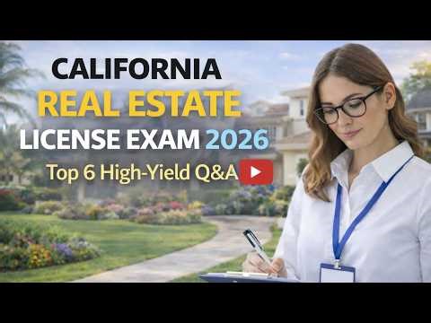 California Broker License Exam 2026: Top 6 High-Yield Questions #realestate #california