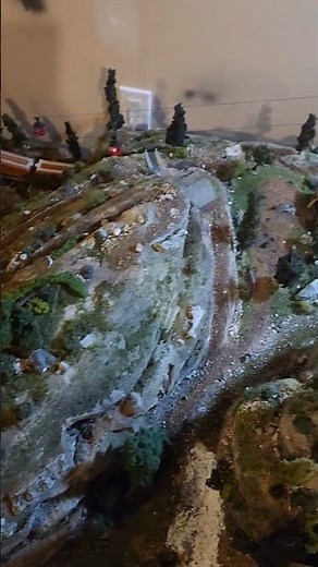 Waterfall build! On HO scale train layout. #waterfall #hoscaletrains #train #training #building #how