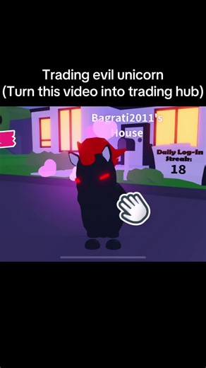 Trading evil unicorn in adopt me Roblox #roblox #fyp #adoptme #evilunicornadoptme