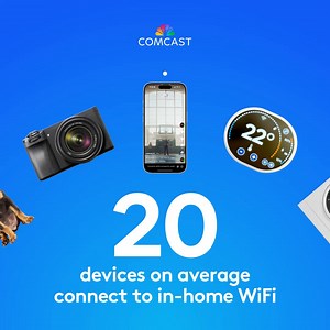 14K views | Did you know that the average home has 20 devices connected to WiFi? TVs, gaming consoles, security cameras, sound systems and more – here's how we keep our customers connected to strong, reliable WiFi to power their smart homes. 易 | Comcast | Facebook