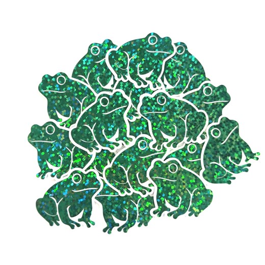 Mini Green Frog Stickers, Die Cut Glitter Vinyl Decals, Peel & Stick, Choose Amount. - Etsy