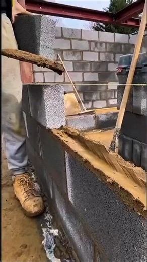 Perfect Concrete Block Technique Builds Stronger Durable Walls #Masonry #Construction #Bricklaying