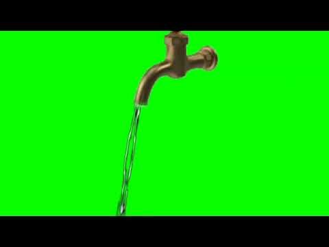 Water Tap Pouring Green Screen Background Effects hd Footage1080P HD0