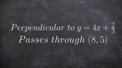Write the equation of a perpendicular line using point slope form