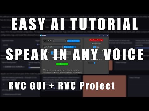 RVC V2 Tutorial - Speak in any voice! - Retrieval-based Voice Conversion - Easy AI Voice Tutorial