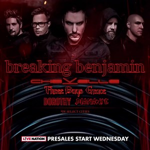 JUST ANNOUNCED: Breaking Benjamin is bringing their 2019 tour with special guests Chevelle, Three Days Grace, Dorothy, & Diamante to Blossom Music Center on August 6! Public on sale beginning Friday at 10am. Get more info here: https://livemu.sc/2tveahI | Blossom Music Center