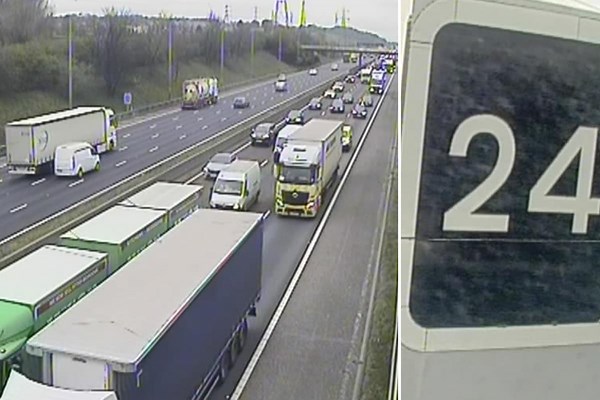 M62 drivers face ‘increasing’ delays after ‘spillage’ on the motorway