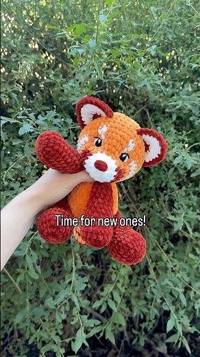 Red panda pattern is on my Etsy! #redpanda #crochet #crochetpattern #amigurumi #plushies #cute