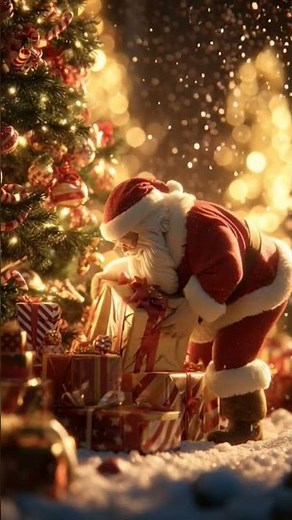 Feel the Snow Christmas Magic 🎅🎄 Santa Aesthetic Video #shorts #chrismas #trending