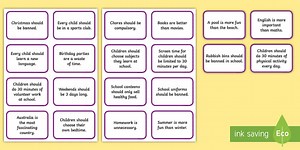 Debate Discussion Cards