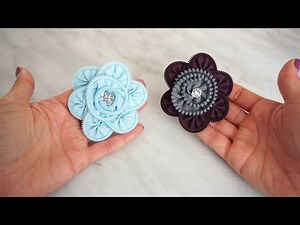 Zipper Flowers - flor con cremalleras ♥ tutorial